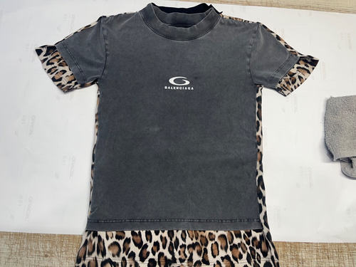 Balenciaga Leopard print double T-shirt