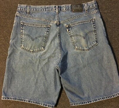 Vtg 90s Levi's Silvertab Loose Denim Jean Shorts 40 Skate Vtg 90s Levi's Silvertab Loose Denim Jean Shorts 40 Skate