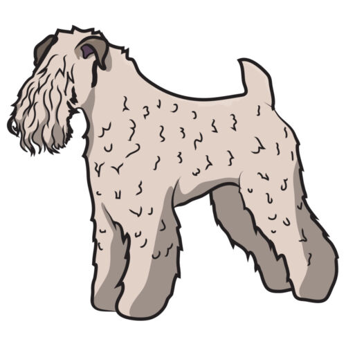 Soft Coated Wheaten Terrier Dog Decal Dog Lover Decor Vinyl Sticker - Afbeelding 1 van 1