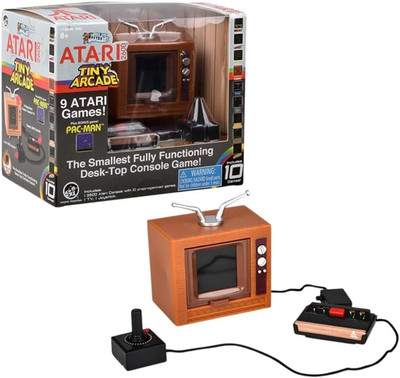 Tiny Arcade Atari 2600 3.5'' Mini Retro Game - Playable Console & TV W/ Real Game