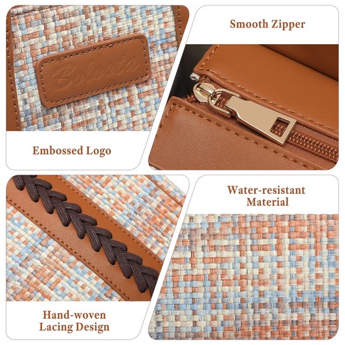 Medium Purse for Women PU Leather Tote Bag Western Satchel Handbag Purses Lad... - Bild 7 von 8