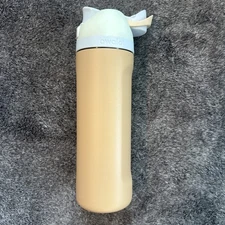 Owala FreeSip 24 fl. oz. Tan BPA Free Muddy Buddy Water Bottle with Spout Lid