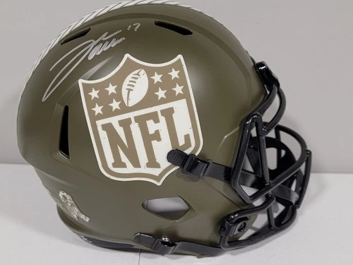 Josh Allen Bills Signed Autographed REPLICA FS SALUTE THE SERVICE Helmet COA