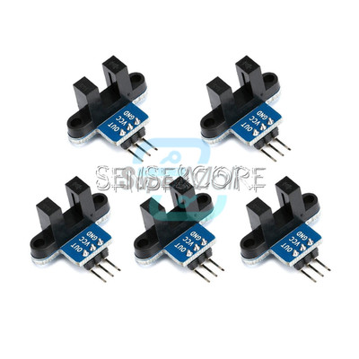 5PCS IR Infrared Slotted Optical Speed Test Sensor Detection Optocoupler Module