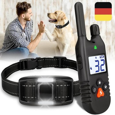 Dog Training Collar Electric Shock Remote Control Anti Bark USB Rechargeable DE