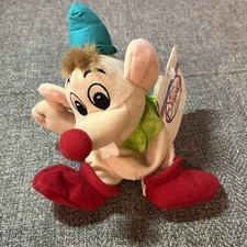 Cinderella Gus Mouse 7" Plush Bean Bag Soft Toy Disney Store Exclusive NEW