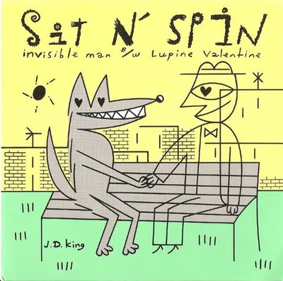 Sit N Spin Invisible Man/Lupine Valentine CLEAR VINYL/ + INSERT NEAR MINT