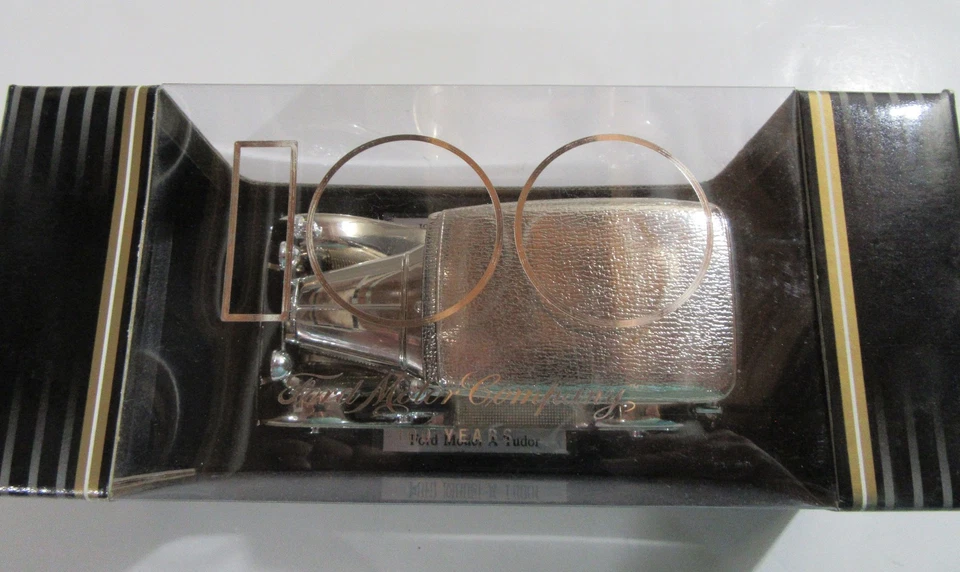 Liberty Classics Collectible Ford Model A Tudor 100th Anniv. Diecast Car Silver - Image 4 of 4