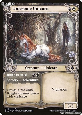 Lonesome Unicorn (Showcase) [ELD - 276] Throne of Eldraine