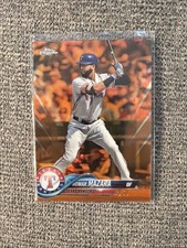 2018 Topps Chrome #178 Nomar Mazara Orange Refractor #/25