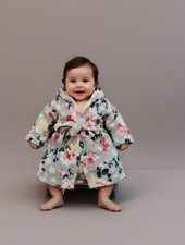 Baby Girl 12 mo  Bath Robe Soft Floral Multicolor