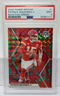 2020 Mosaic REACTIVE GREEN REFRACTOR - PATRICK MAHOMES Card PSA 9 MINT