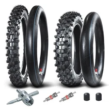 Rear 80/100-12 3.00-12 Front 60/100-14 2.50-14 Tire and Inner Tube for 110cc ...