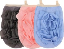 3 Pack Bath Loofah Body Sponge Brushes Loofah Exfoliating Glove Bath Shower