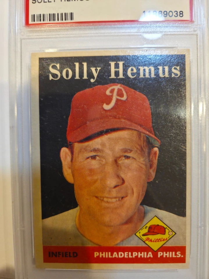 1958 Topps #207 Solly Hemus PSA 6 EX-MT Philadelphia Phillies - Image 3 of 4