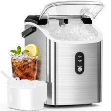 Nugget Ice Maker Countertop with Soft Chewable Ice, Portable Sonic Ice Maker ...