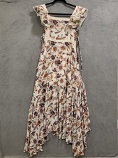 Rosevelvet Dress Maxi Sheer Dress Medium Peasant Prairie Hippie Dark Floral