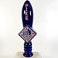 Pike brewing Co IPA blue 8.75" Porcelain Beer Tap Handle Pub Seattle. WA