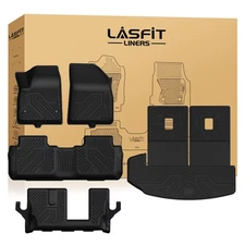 LASFIT Floor Liners for Cadillac XT6 2020-2025 7 Seats Custom 3 Rows & Cargo Mat