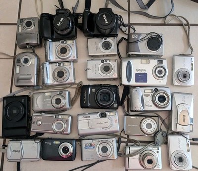LOT of 20+ DigitalCamerasFOR PARTS Canon Kodak Nikon Olympus HP Fujifilm Vivitar