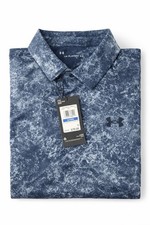 Under Armour UA Playoff 3.0 Polo Mens XL Navy Blue Printed Golf Shirt NWT 70