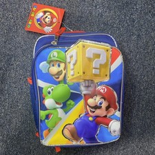 Nintendo Super Mario Bros. Kids School Insulated Lunchbox Tote NWT