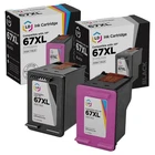 LD Replacements for HP 67XL HY Ink Cartridges: 3YM57AN Black & 3YM58AN Color 2PK