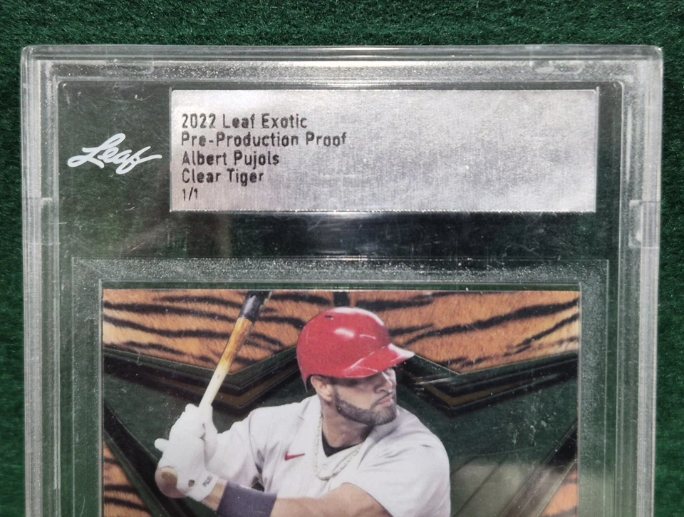 Albert Pujols HOF 2022 Hoja Exótica 1/1 Prueba de Preproducción Tigre Transparente ⚾️🐅 Foto 3 de 4