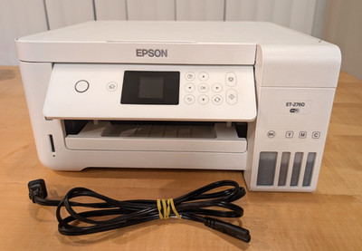 Epson EcoTank ET-2760 Supertank Color Inkjet All-in-One Printer Only ~1,500 pgs!