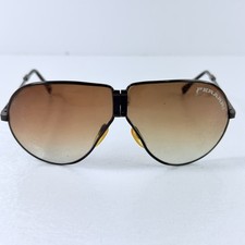 Vintage Original Ferrari Foldable Sunglasses Brown Aviator Gradient Lens