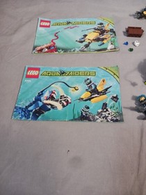 Lego Aqua Raiders Lot 7770 7771 with manuals 99.9% complete Missing Coins