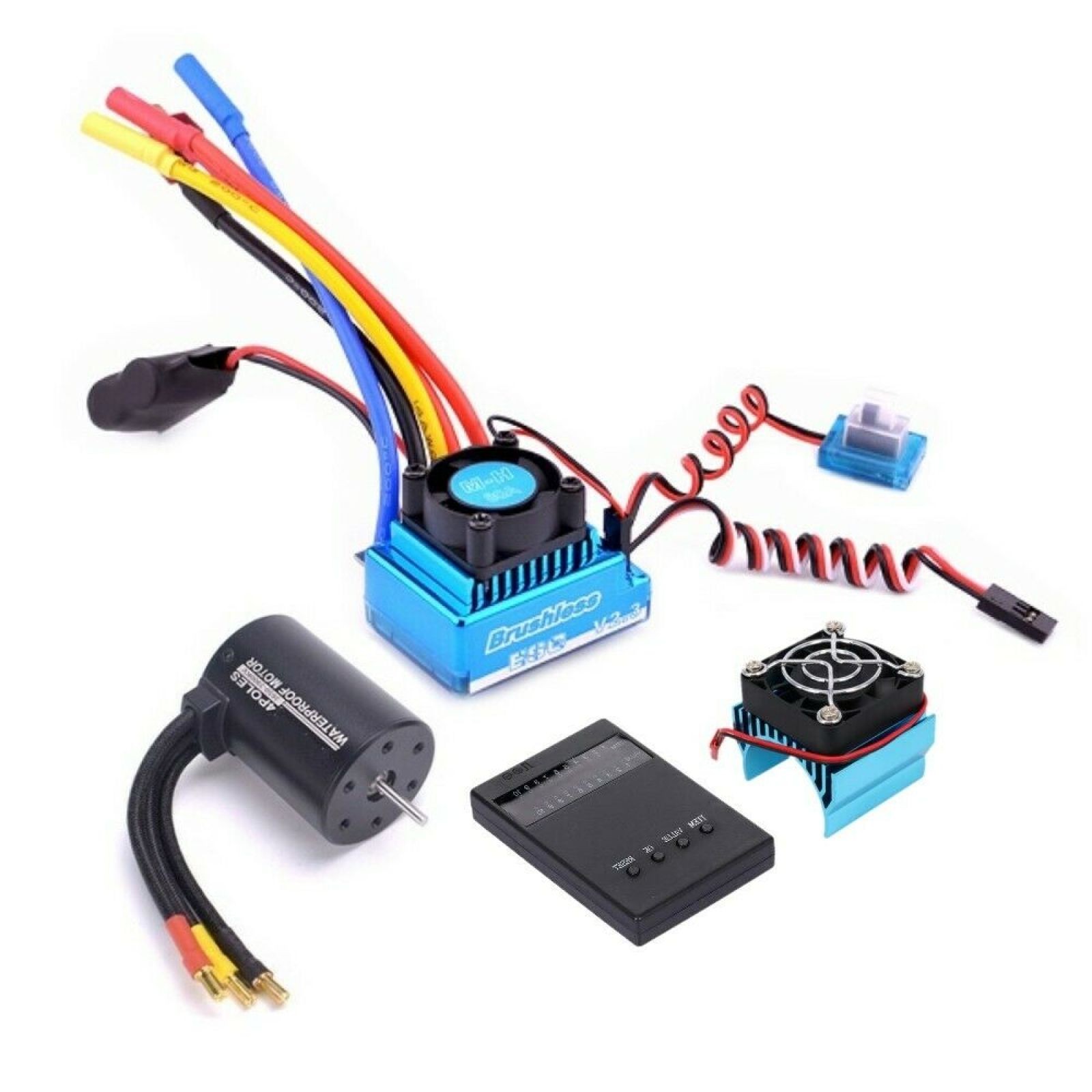 3900KV Brushless Motor+120A Waterproof Brushless Esc Set For 1/10 HSP HPI RC Car