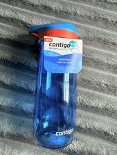 Contigo Kids Micah 20oz Water Bottle in Blue Poppy with Coral Accents