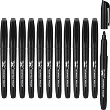 Mr. Pen- Permanent Markers, 12 Pack, Black, Fine Tip, Black Markers, Fine Tip Ma