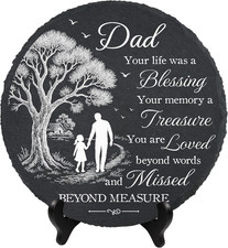 Memorial Garden Stones for Dad, Memorial Gifts for Loss of Father, Sympathy Gift