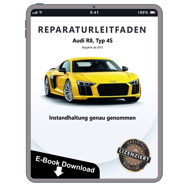 Audi R8 4S Ab 2015 Instandhaltung Inspektion Wartung Reparaturhandbuch E-Book-image