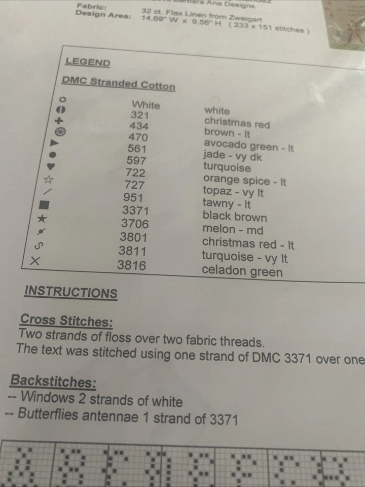 barbara ana designs cross stitch Chart I Like This Place Girl Bunny House Tree - Image 2 of 2