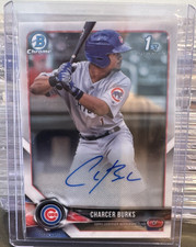 Topps 2018 Bowman Chrome Charcer Burks Autograph BCPA-CB Cubs Prospect