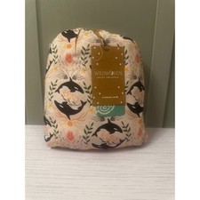 Wildwoven Orca Toile Crib Sheet Tencel Lyocell Whale Marine Nursery Bedding NWT