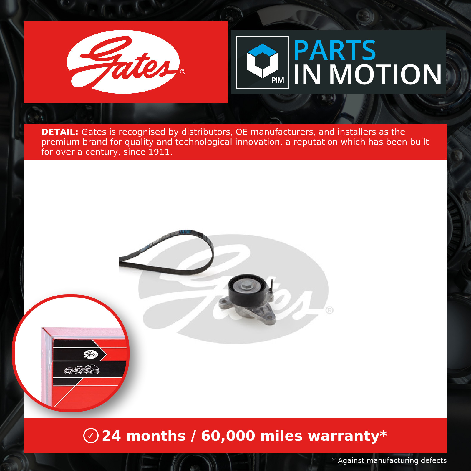 Drive Belt Kit fits VW T-ROC A11 1.6D 2.0D 2017 on Set Gates VOLKSWAGEN Quality - Image 30