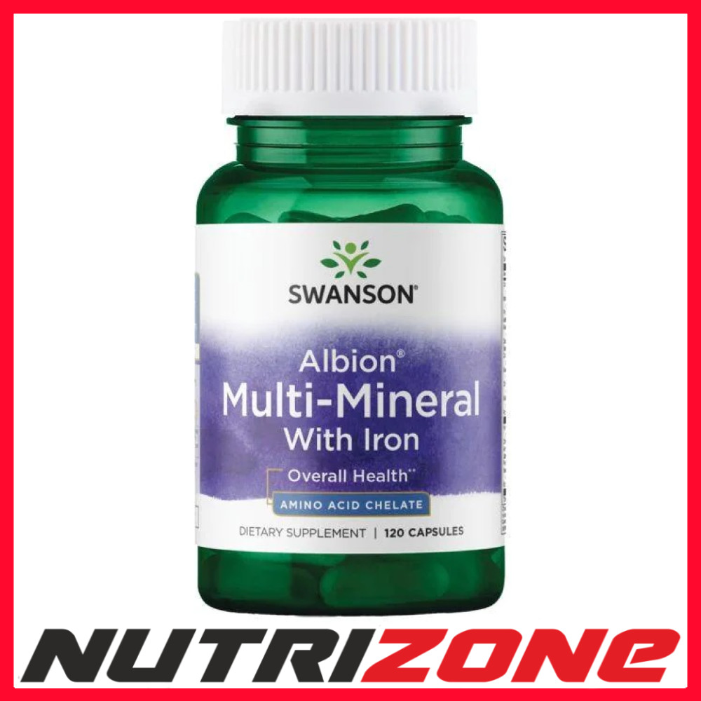 Swanson Albion Multi-Mineral with Iron - 120 caps