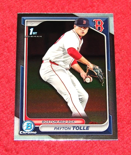 PAYTON TOLLE RED SOX 2024 BOWMAN CHROME DRAFT 1ST RC #BDC63 QUANTITY (KS-399)