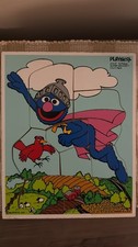 Playskool Sesame Street Grover Wooden Puzzle 10 Pieces Multicolor