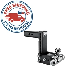 B&W Trailer Hitches Tow & Stow Adjustable Trailer Hitch Ball Mount -TS10049B