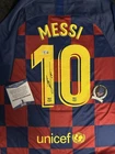 Lionel Messi Signed FC Barcelona #10 Soccer Jersey BAS/Beckett COA La Liga