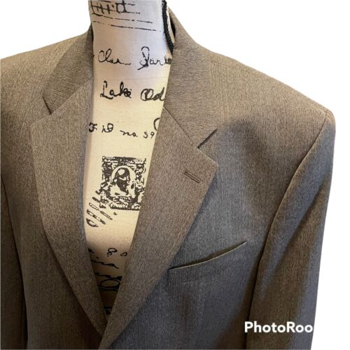 LRL Lauren Ralph Lauren Anzug Blazer Jacke braun taupe Gr. 42 L Wolle Fischgrät - Bild 2 von 12