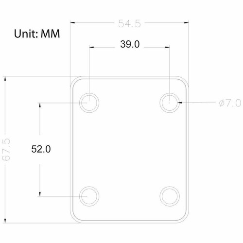 Chrome Electric Guitar Neck Plate w/ 4 Screws For Fender Stratocaster Telecaster - Picture 5 of 6