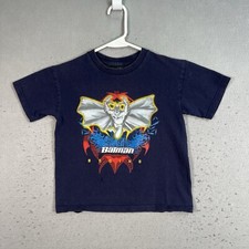 DC Comics Batman Begins T Shirt Youth Medium Blue Cartoon Movie Kids