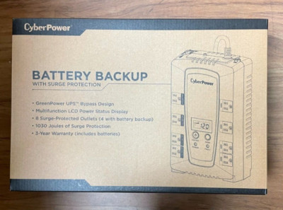 Lot  2 x New Cyber Power Battery Backup UPS with surge protection CP600LCD 600VA