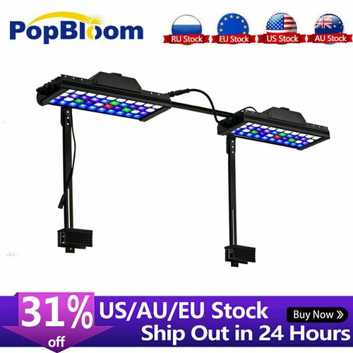Éclairage LED PopBloom Pour Aquarium Récifal 60cm - 90W, Contrôle APP, Simulation Lever/coucher De Soleil